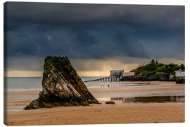 Leinwandbild Tenby und Goscar Rock - Simon West