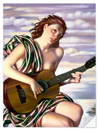 Selvklebende plakat Amethyst - Tamara de Lempicka