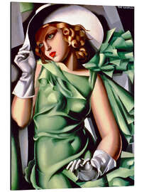 Magnettafel Junge Dame mit Handschuhen